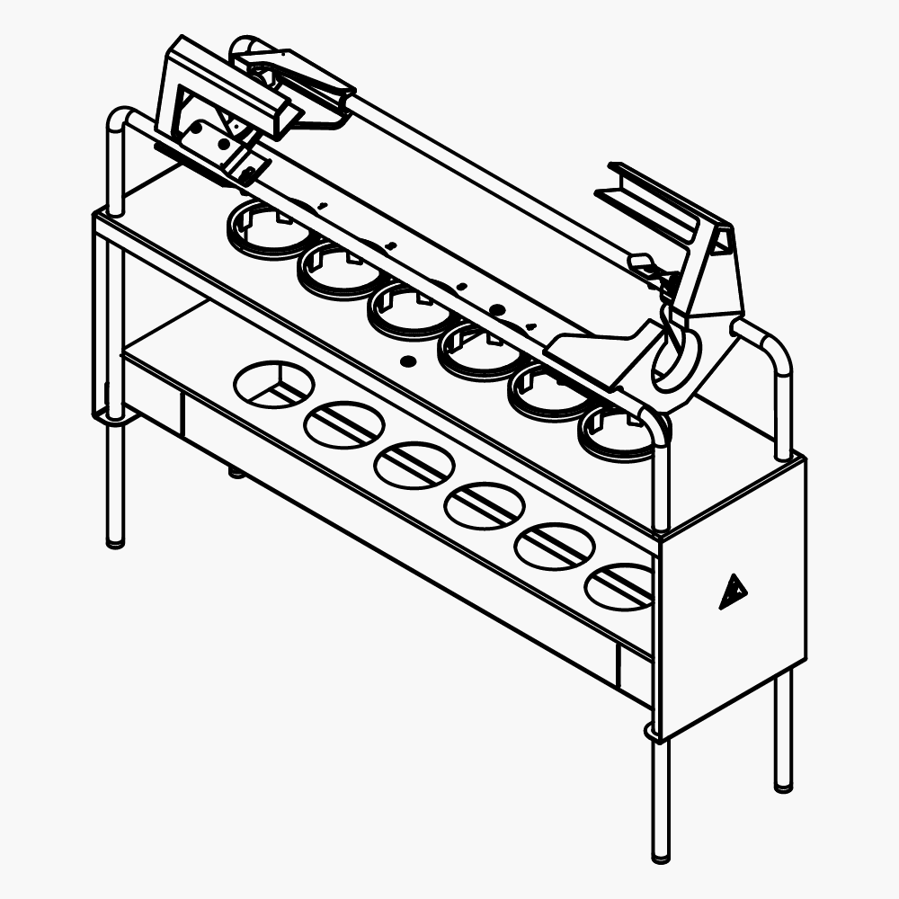 Rack 6 pos. for 300 mL tubes | Buchi.com